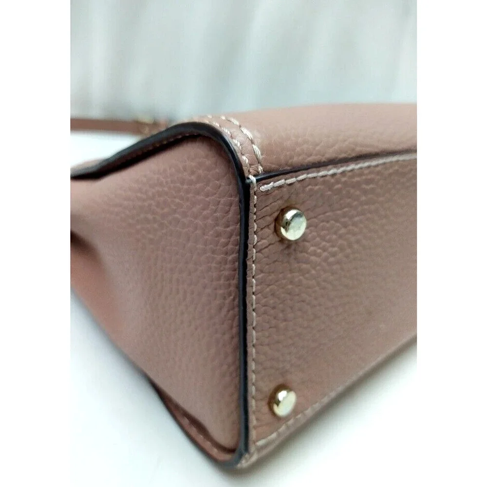 Kate Spade New York Dunne Lane Lake Nude Pebbled Leather Top Handle Satchel Bag